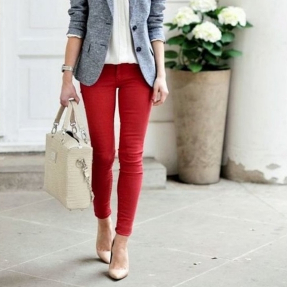 Frame Le-High Ankle Jeans High Waist Skinny Raw Hem Size 30 Vintage Red Wash NWT - Picture 15 of 15